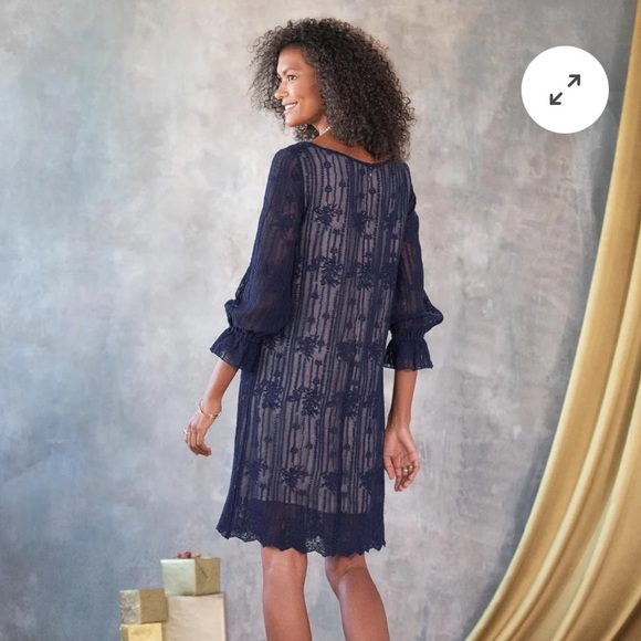 NWT Sundance Emma Graceful Sheath Dress Sapphire Blue-Size XS - Picture 2 of 10